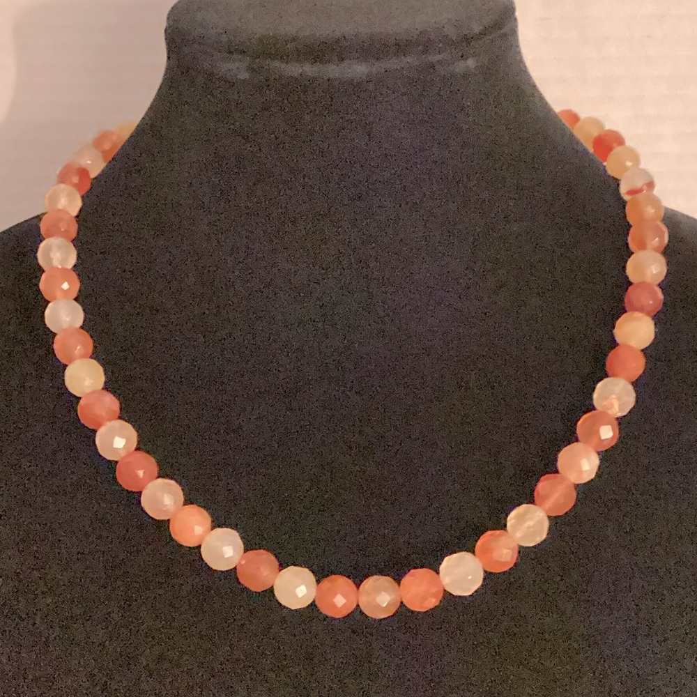 Vintage DRTco.Carnelian beaded necklace